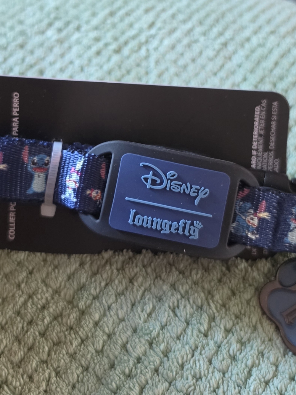 Loungefly Navy Blue Disney Stitch Dog Collar with Logo Buckle